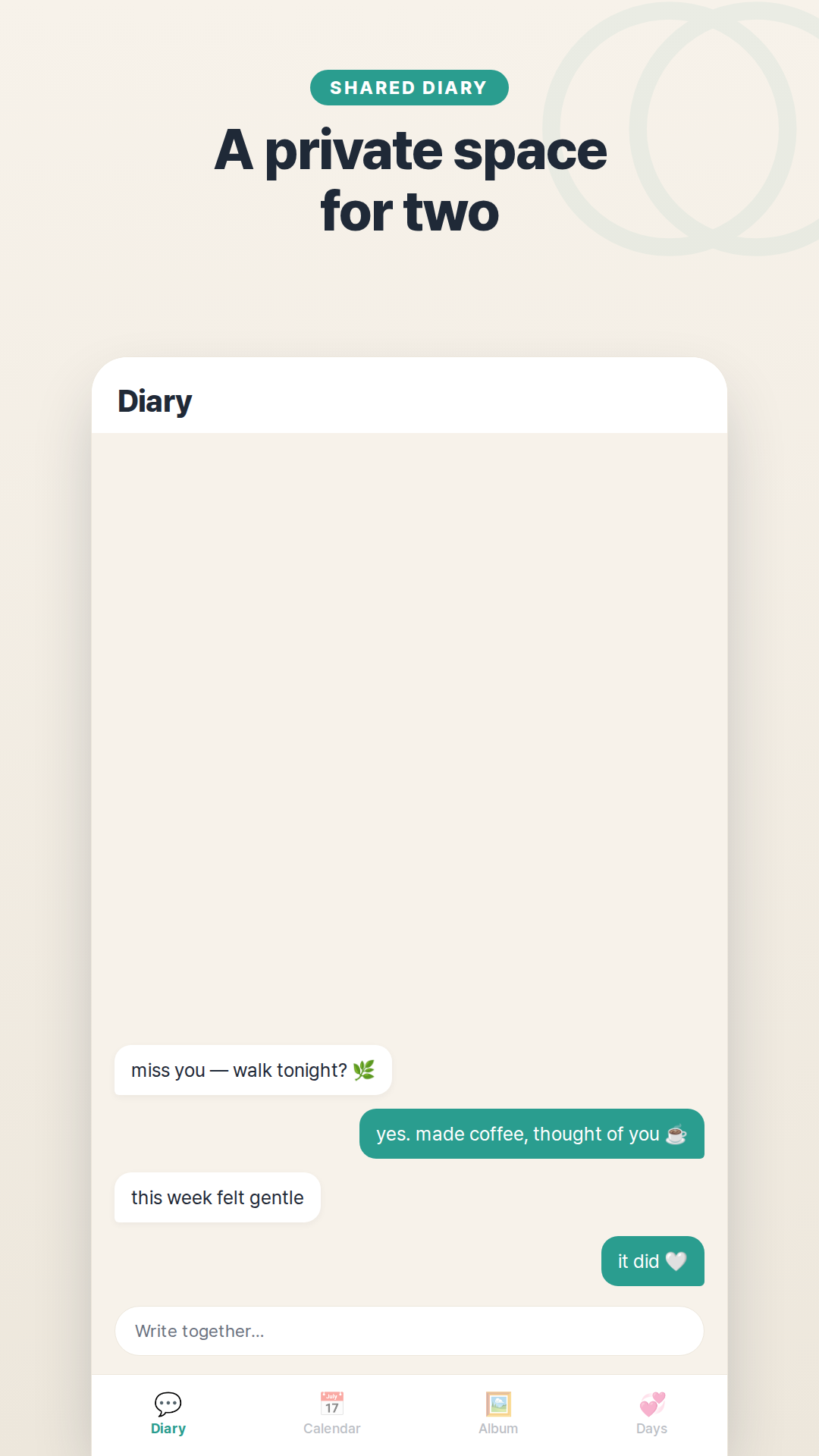 Cue couple chat screen