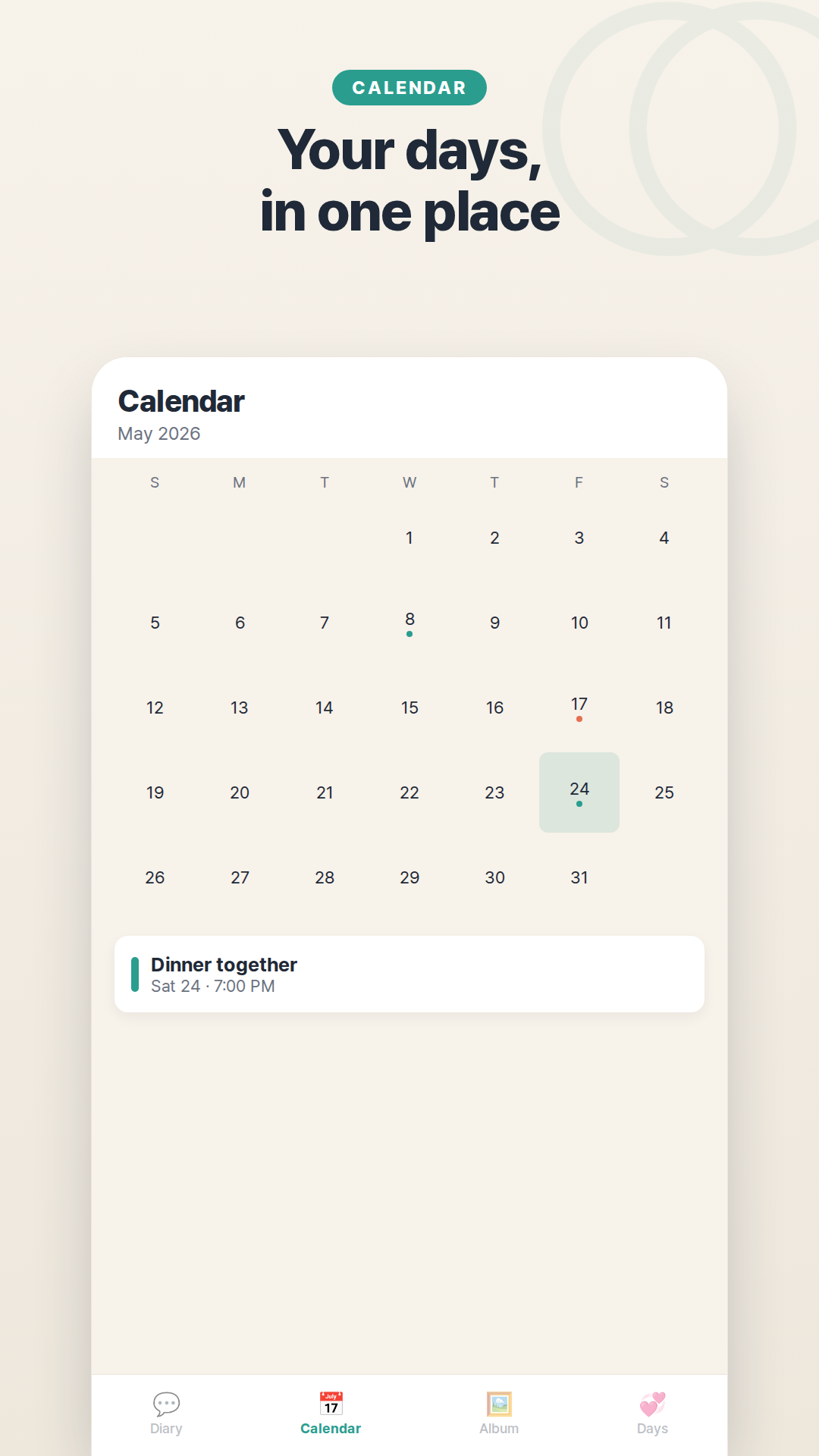 Shared calendar